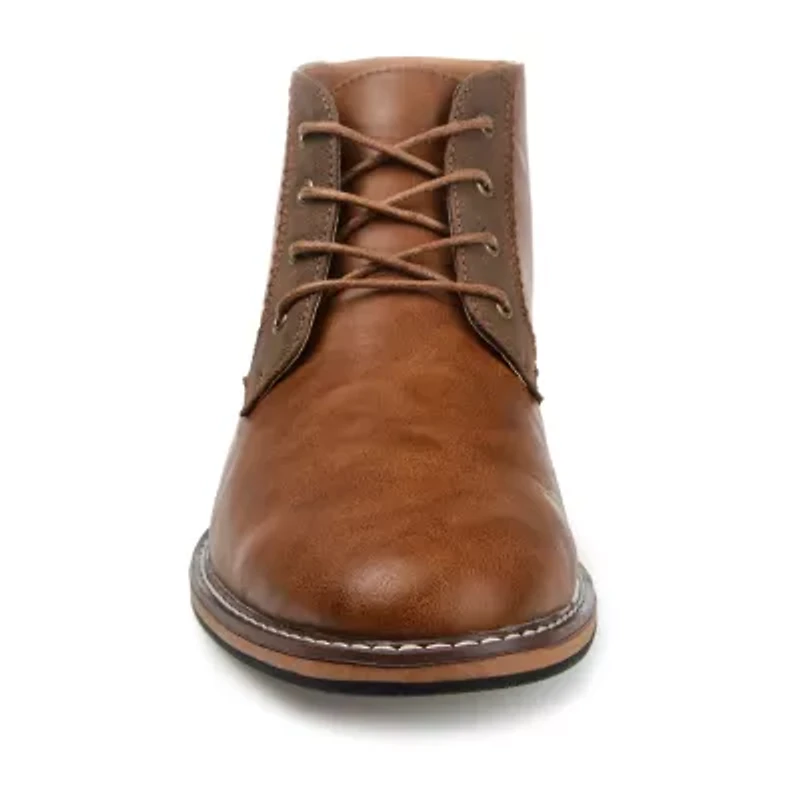 Vance Co Mens Franco Block Heel Chukka Boots