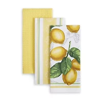 Martha Stewart Lot of Lemons 3-pc. Kitchen Towel Set