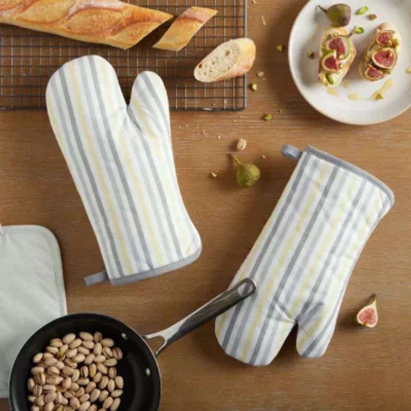 Martha Stewart Daisy Stripe 2-pc. Oven Mitt Set