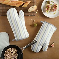 Martha Stewart Daisy Stripe 2-pc. Oven Mitt Set