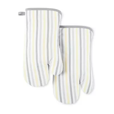 Martha Stewart Daisy Stripe 2-pc. Oven Mitt Set
