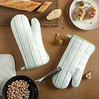 Martha Stewart Daisy Stripe 2-pc. Oven Mitt Set