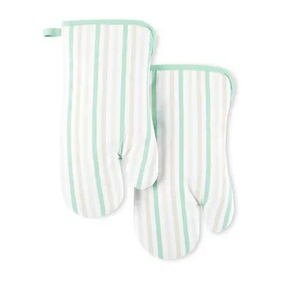Martha Stewart Daisy Stripe 2-pc. Oven Mitt Set