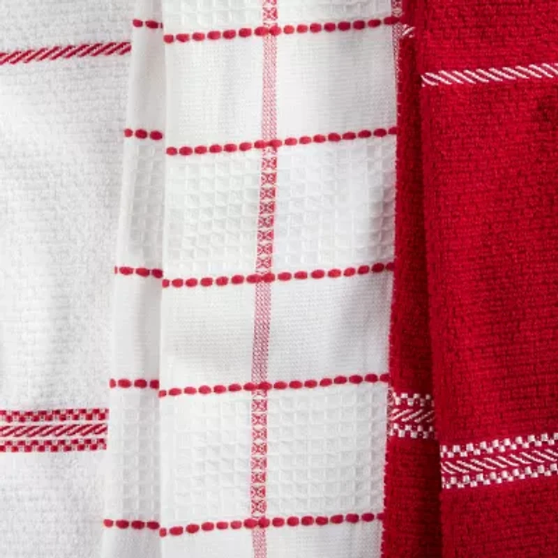 Martha Stewart Waffle 6-pc. Kitchen Towel Set