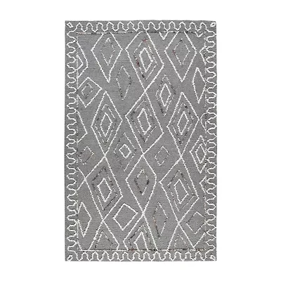 Amer Rugs Berlin Tania Geometric Hooked Washable Indoor Rectangular Area Rug