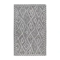Amer Rugs Berlin Tania Geometric Hooked Washable Indoor Rectangular Area Rug