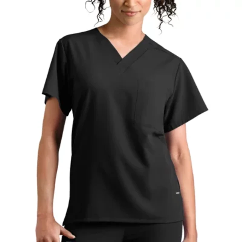 Jockey 2200 Classic 1-Pocket Stretch Unisex Adult Big V Neck Short Sleeve Fabric Scrub Top