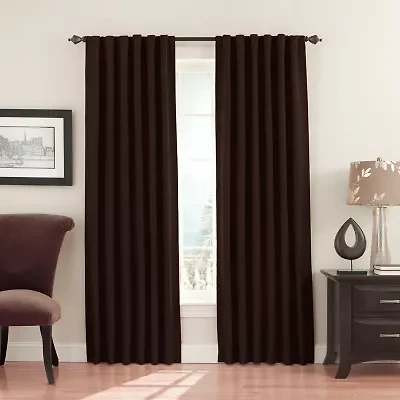 Eclipse Fresno Rod Pocket Blackout Single Curtain Panel