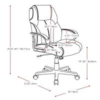 Workspace Faux-Leather Managerial Office Chair