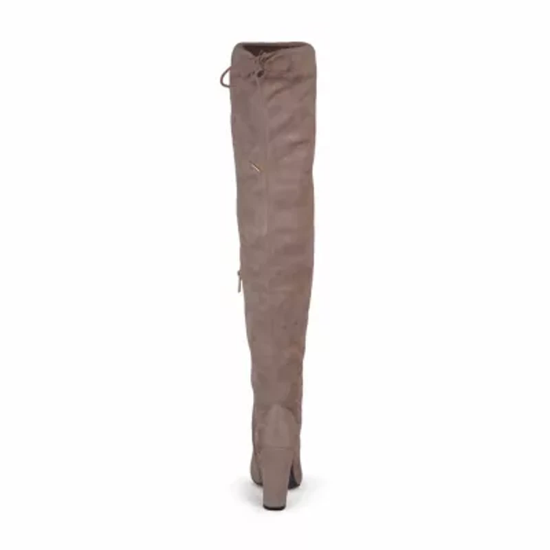 Journee Collection Womens Stacked Heel Dress Boots