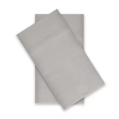 JCPenney Home™ 300tc 100% Cotton Percale Ultra Soft Solid and Print 2-Pack Pillowcases