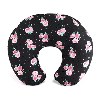 The Peanutshell Black Floral Nursing Pillow
