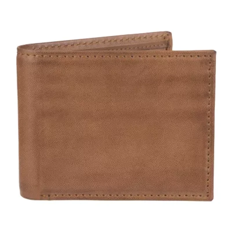 J. Ferrar Mens Extra Capacity RFID Blocking Bifold Wallet
