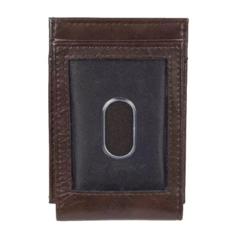 J. Ferrar Mens Magnetic RFID Blocking Front Pocket Wallet