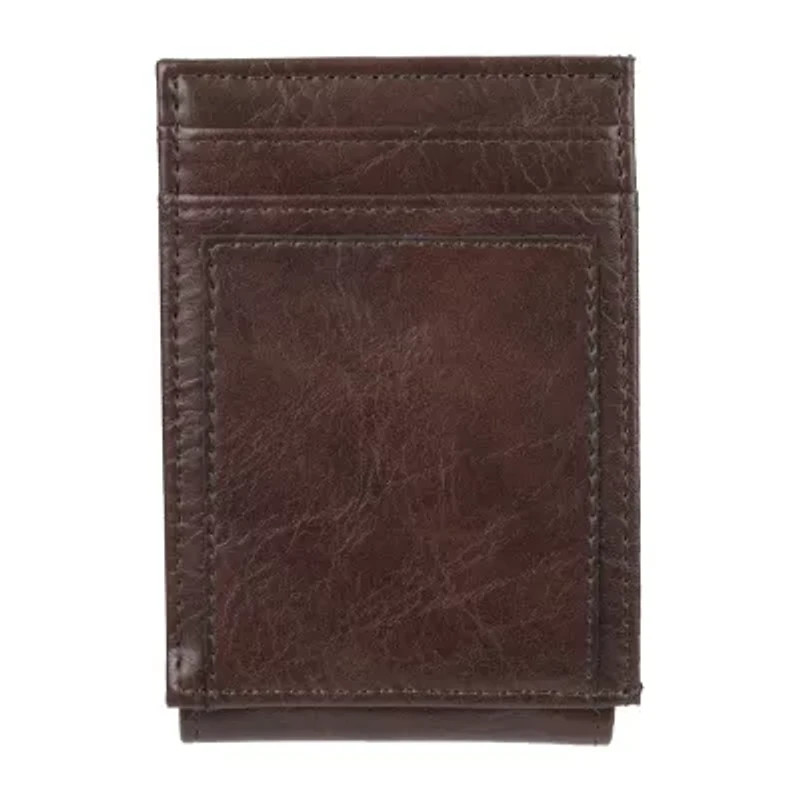 J. Ferrar Mens Magnetic RFID Blocking Front Pocket Wallet