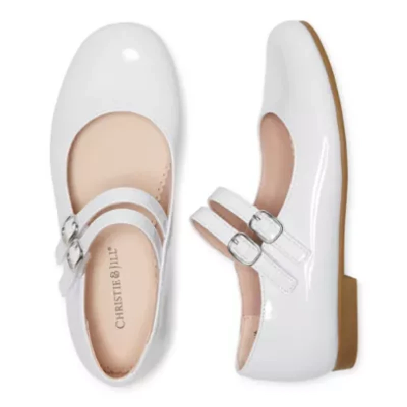 Christie & Jill Little Big Girls Dahlia Round Toe Mary Jane Shoes