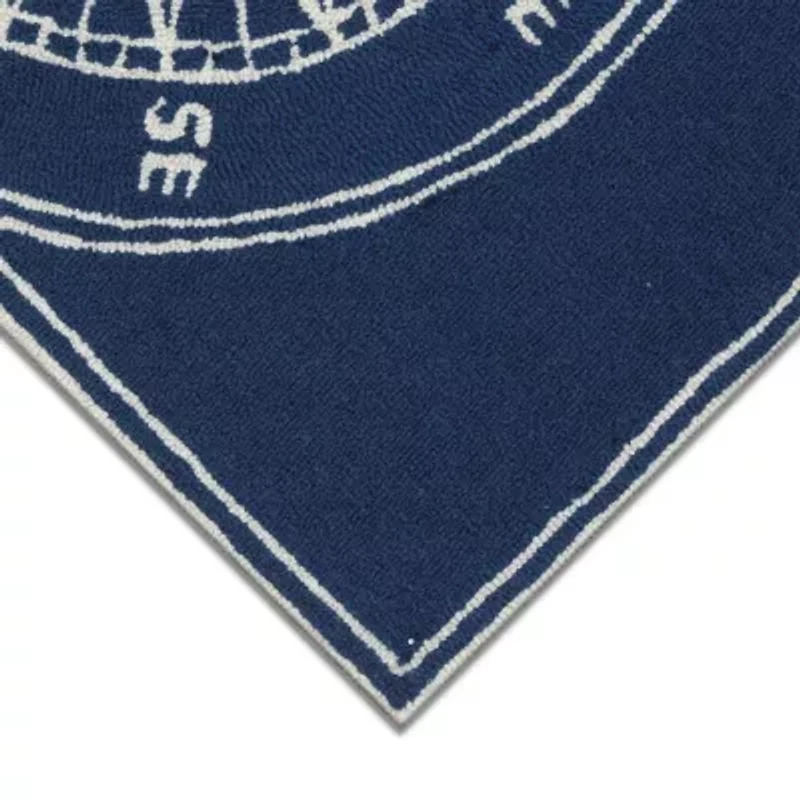 Liora Manne Frontporch Single Compass Hand Tufted Washable Rectangular Accent Rug