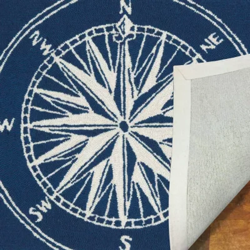 Liora Manne Frontporch Single Compass Hand Tufted Washable Rectangular Accent Rug