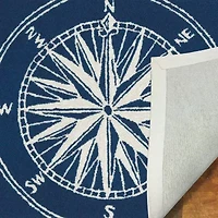 Liora Manne Frontporch Single Compass Hand Tufted Washable Rectangular Accent Rug