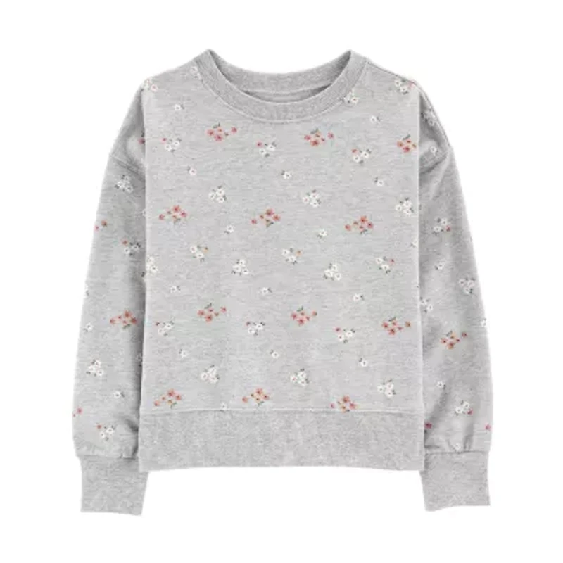 Carter's Little & Big Kid Girls Crew Neck Long Sleeve T-Shirt
