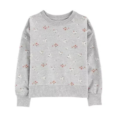Carter's Little & Big Kid Girls Crew Neck Long Sleeve T-Shirt