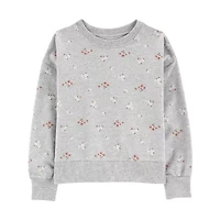 Carter's Little & Big Kid Girls Crew Neck Long Sleeve T-Shirt