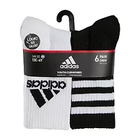 adidas Big Kid Boys 6 Pair Crew Socks