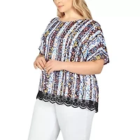 Larky Lark Womens Scoop Neck Short Sleeve Plus T-Shirt