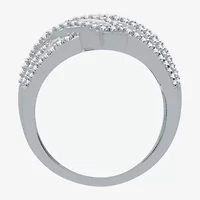 (H-I / I1) Womens 1 CT. T.W. Lab Grown Diamond 10K White Gold Bypass  Band