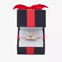 3 CT.T.W. Natural Diamond Side Stone Engagement Ring 10K or 14K Gold