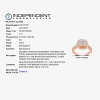 Signature By Modern Bride (H-I / I1) Womens 1 1/4 CT. T.W. Lab Grown White Diamond 10K Gold Side Stone Halo Engagement Ring