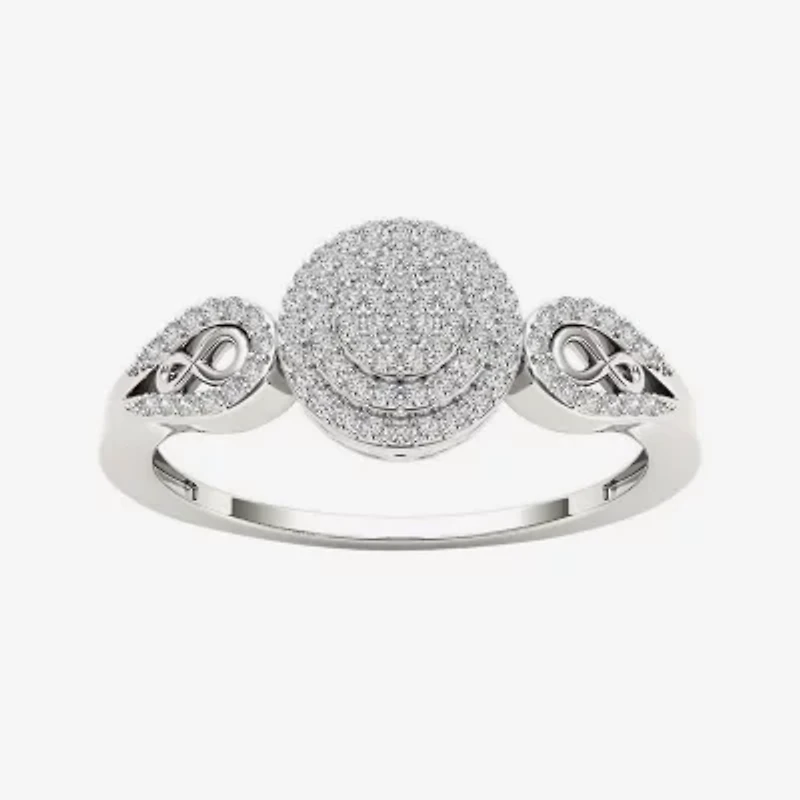 1/5 CT.T.W. Natural Diamond 10K Gold Infinity Engagement Ring