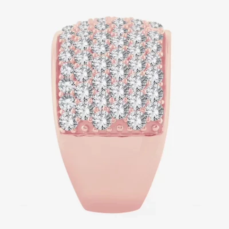 H-I / I1) Womens 3 CT. T.W. Lab Grown White Diamond 10K Gold Anniversary Band