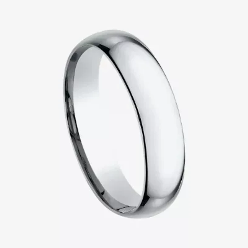 Mens 14K White Gold 5MM Light Comfort-Fit Wedding Band