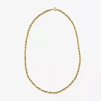 Made in Italy Unisex Adult 14K Gold 18 Inch Rope Chain Necklace