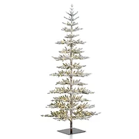 Glitzhome 9 Ft Pre-Lit Flocked Pine Christmas Tree