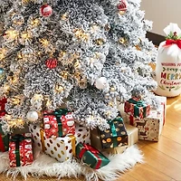 Glitzhome 9 Ft Pre-Lit Layered Spruce Christmas Tree