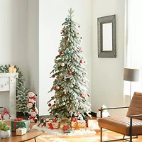 Glitzhome / Ft Pre-Lit Pencil Spruce Christmas Tree