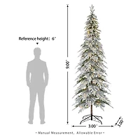 Glitzhome Ft Pre-Lit Pencil Spruce Christmas Tree
