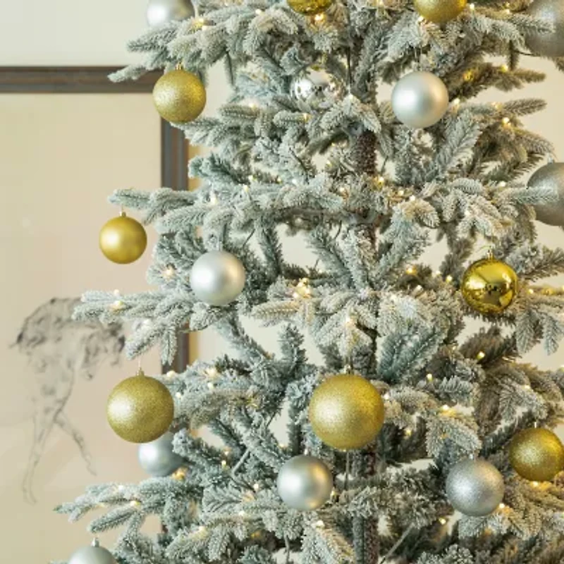 Glitzhome 10 Ft Pre-Lit Fir Artificial Christmas Tree