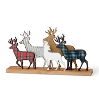 Glitzhome Galvanized Reindeer Christmas Tabletop Decor