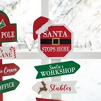 Glitzhome 2-pc Signpost Wooden Christmas Tabletop Decor