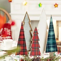 Glitzhome 1.1ft Wooden Decor Christmas Tabletop Tree