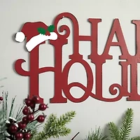 Glitzhome Metal Christmas Decor Wall Sign