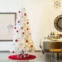 Glitzhome Red Velvet Christmas Indoor Tree Skirt