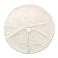 Glitzhome Faux Rabbit Fur Indoor Tree Skirt