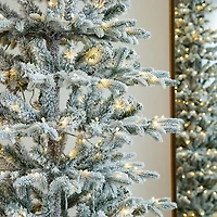 Glitzhome 8 Ft Pre-Lit Fir Artificial Christmas Tree