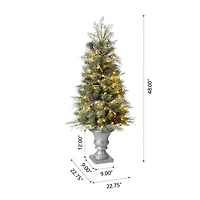 Glitzhome Ft 2-pc Pre-Lit Porch Pine Christmas Tree