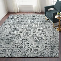 Amer Rugs Alexandria Ivey Floral Loomed Washable Indoor Round Area Rug