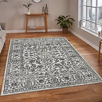 Amer Rugs Alpine Fany Bordered Loomed Washable Indoor Rectangular Runner
